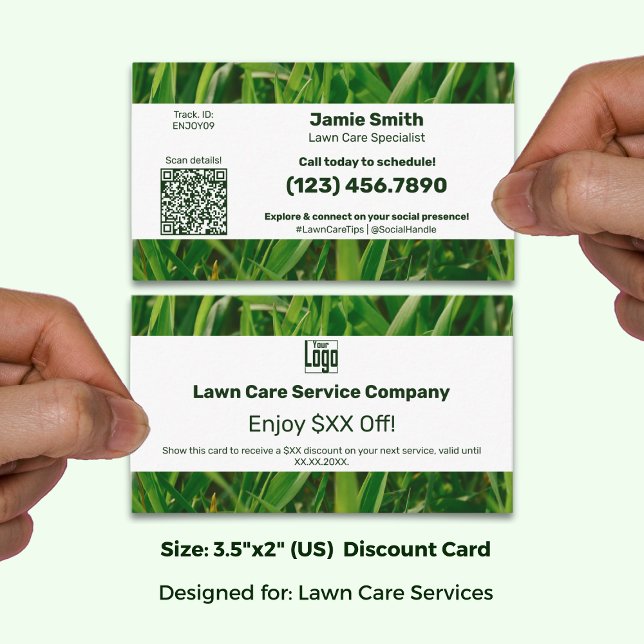 Lawn Care Service - Build Brand Loyalty - Discount Card (Lawn Care Service - Build Brand Loyalty - Discount Card; Size: 3.5 x 2 Inch (US))