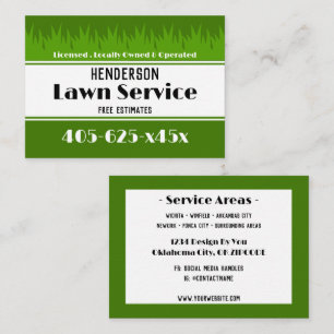 Lawn Care Service Business Card