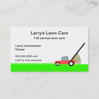 Lawn Care Service Business Card