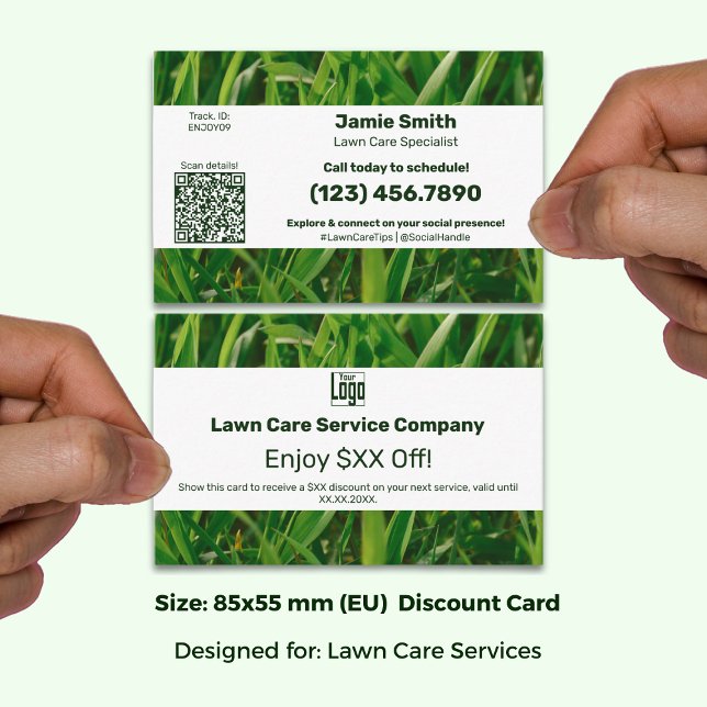 Lawn Care Service Customer Loyalty (85x55 mm Euro) Discount Card (Lawn Care Service Customer Loyalty (85x55 mm Euro) Discount Card)