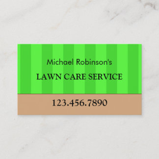 Lawn Care Service Simple Green Grass Maintenance Business Card