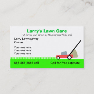 Lawn Care Services Business Card