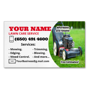 Lawn Care Services Business card Mowing business