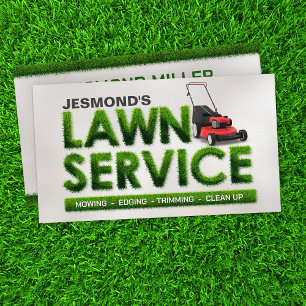Lawn Care Services -  Landscaping  Business Card