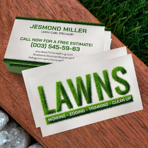 Lawn Care Services - Landscaping Business Card