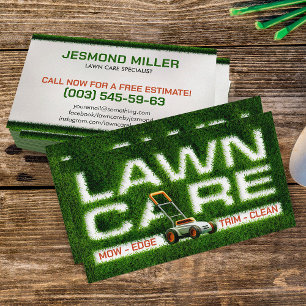 Lawn Care Services -  Landscaping  Business Card