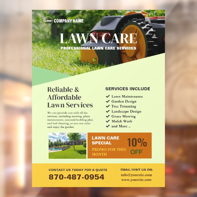 Lawn Care Services Window Cling (Sheet 2)