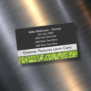 Lawn Care Simple Business Card Magnets