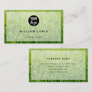 Lawn Care Simple Business Logo Modern Minimalist Business Card