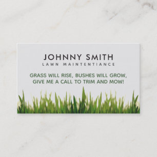 Lawn Care Slogans Business Cards