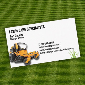 Lawn Care Specialist Business Card