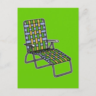 Lawn Chair Chaise Lounge Postcard