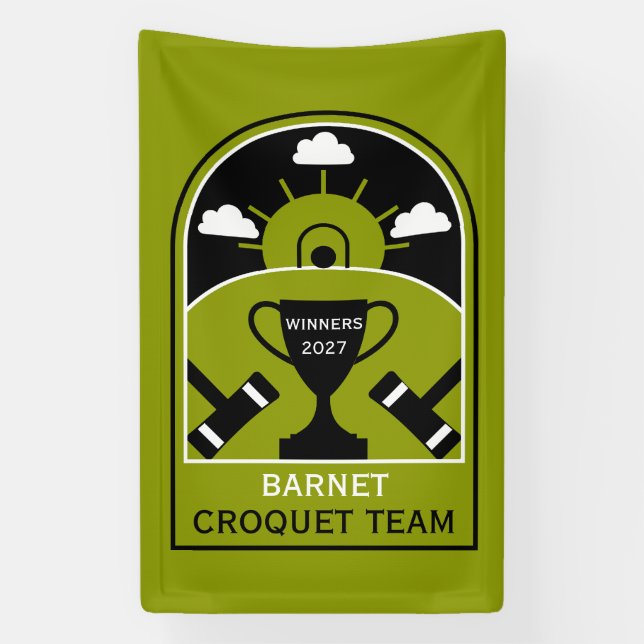 Lawn Croquet Banner (Vertical)