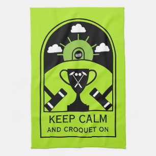 Lawn Croquet Tea Towel