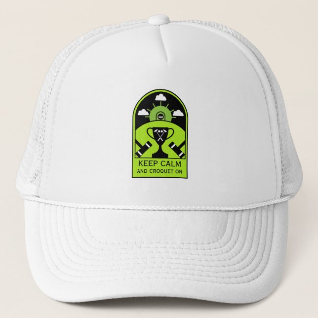 Lawn Croquet Trucker Hat (Front)