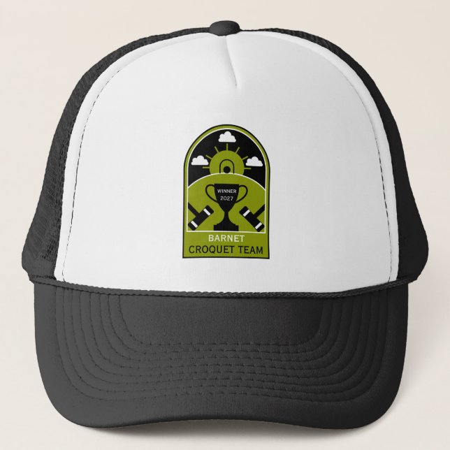 Lawn Croquet Trucker Hat (Front)