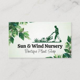 Lawn Cutting Landscape Gardening Business Card