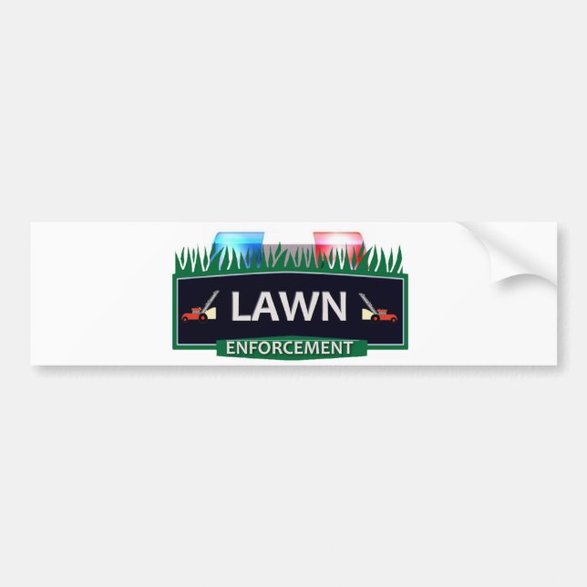 LAWN ENFORCEMENT BUMPER STICKER (Front)