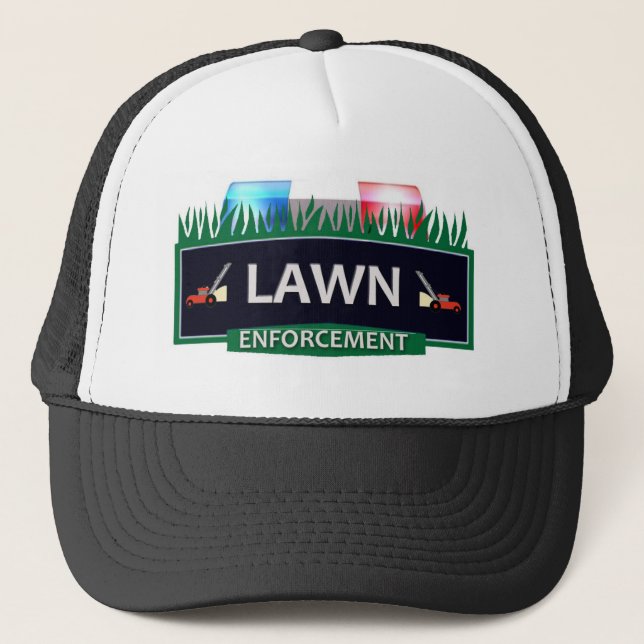 LAWN ENFORCEMENT TRUCKER HAT (Front)