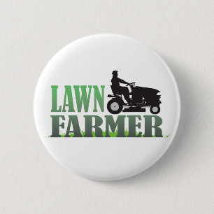 Lawn Farmer 6 Cm Round Badge