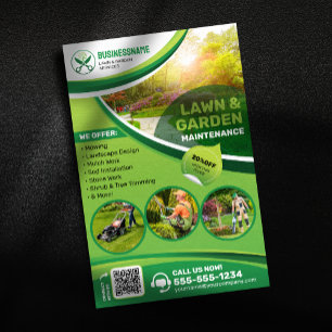 Lawn & Garden Maintenance Trimming Landscaping Mow Flyer