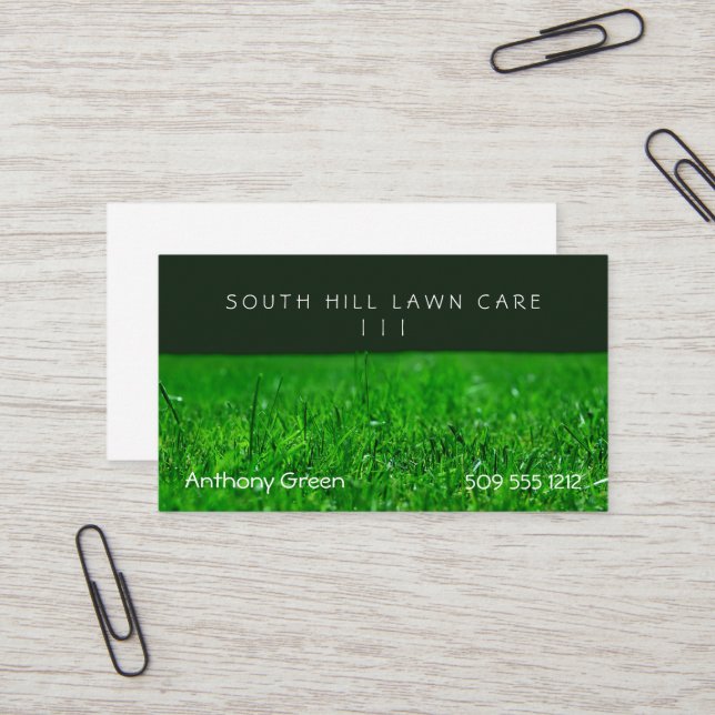 Lawn Grass Business Card (Front/Back In Situ)