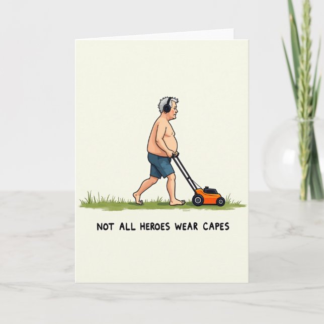 Lawn Hero Fathers Day Card (Front)