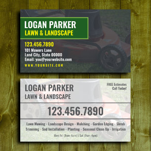 Lawn & Landscape Service Contact Card