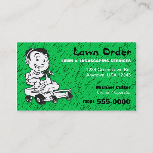 Lawn / Landscaping Service Business Card (Front)