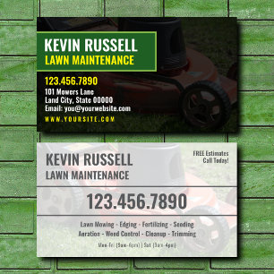 Lawn Maintenance Company Contact Card