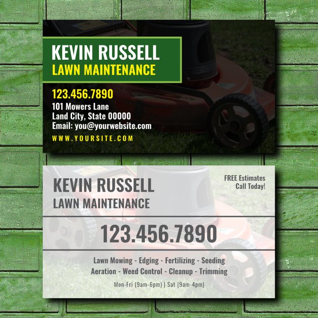 Lawn Maintenance Company Contact Card (Creator Uploaded)