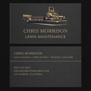Lawn Maintenance Mower Business Card