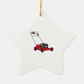 LAWN MOWER CERAMIC TREE DECORATION