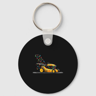 Lawn Mower Christmas Graphics Lights Lover Mowing  Key Ring