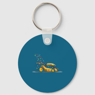 Lawn Mower Christmas Graphics Lights Lover Mowing  Key Ring