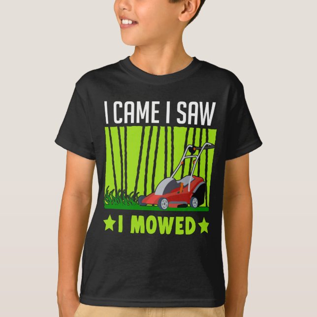 Lawn Mower Humour Landscaper Janitor Joke T-Shirt (Front)