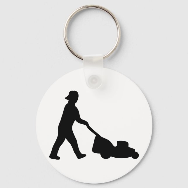 lawn mower icon key ring (Front)