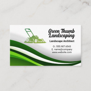 Lawn Mower   Landscaping Architect Business Card