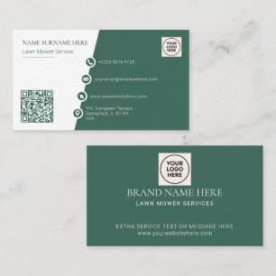 Lawn Mower Landscaping Groundskeeping Service Business Card