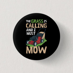 Lawn Mower Lawn Care 3 Cm Round Badge