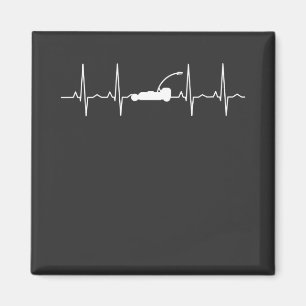 Lawn Mower Lawn Care Heartbeat Magnet