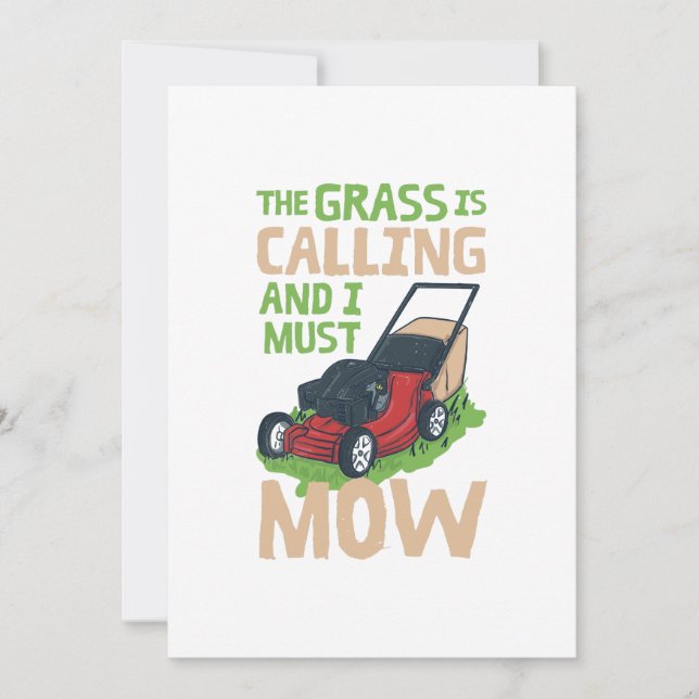 Lawn Mower Lawn Care Invitation (Front)