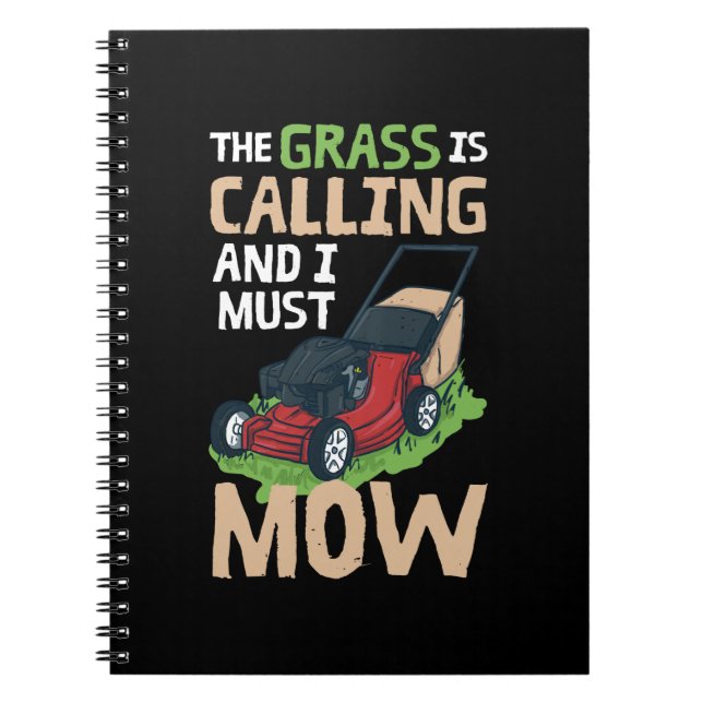 Lawn Mower Lawn Care Notebook (Front)
