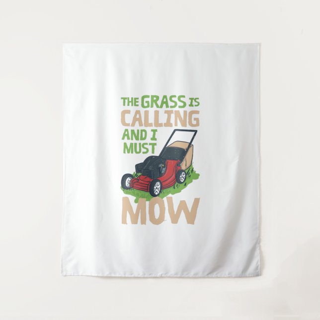 Lawn Mower Lawn Care Tapestry (Front)