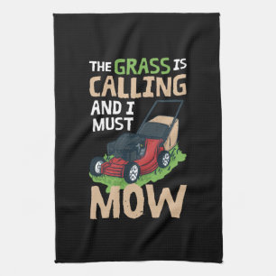 Lawn Mower Lawn Care Tea Towel