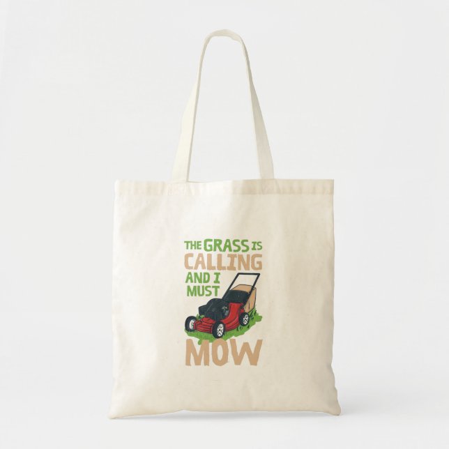 Lawn Mower Lawn Care Tote Bag (Front)