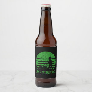 Lawn Mower Lawn Whisperer Gardener Gift Beer Bottle Label