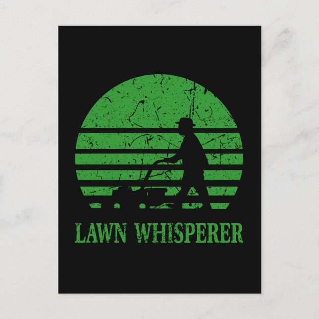 Lawn Mower Lawn Whisperer Gardener Gift Postcard (Front)