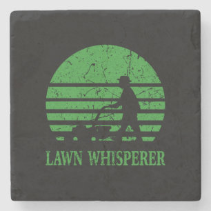 Lawn Mower Lawn Whisperer Gardener Gift Stone Coaster