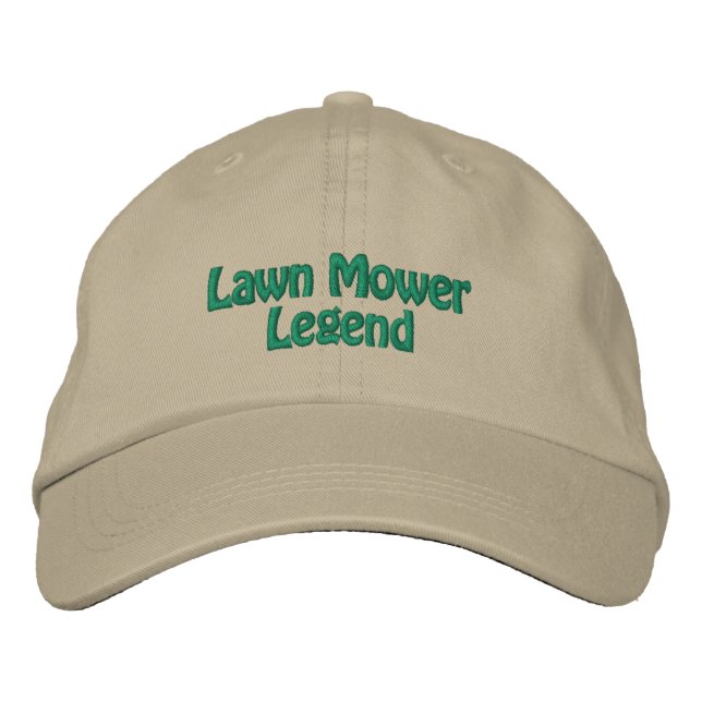 'Lawn Mower Legend'  Humour Gift  Embroidered Hat (Front)
